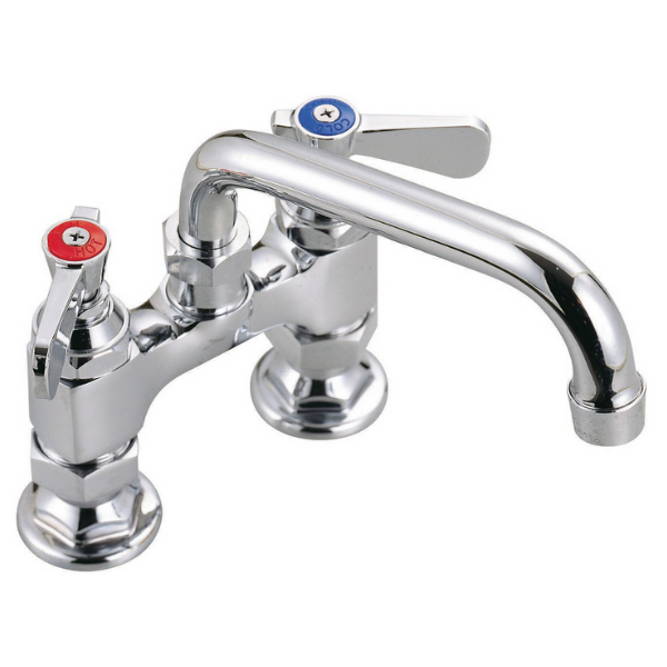 BK Resources (BKF4HD-10-G) 4" O.C. OptiFlow Deck Mount Faucet With 10" Spout
