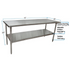 BK Resources (SVT-7224) 72" X 24" T-430 18 GA Stainless Steel Table Top and Base