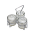 Royal Industries (ROY CJH 3) Condiment Jar Rack, 3 Jar Holder