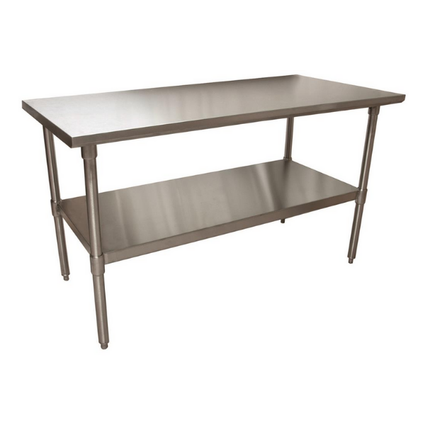 BK Resources (SVT-6024) 60" X 24"T-430 18 GA Stainless Steel Table Top and Base