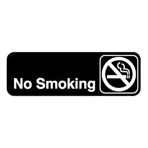 Royal Industries (ROY 394513) No Smoking, 3" x 9" Sign