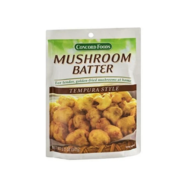 Concord Foods Mushroom Batter Mix - Tempura Style (Pack of 2) 5.2 oz Packets