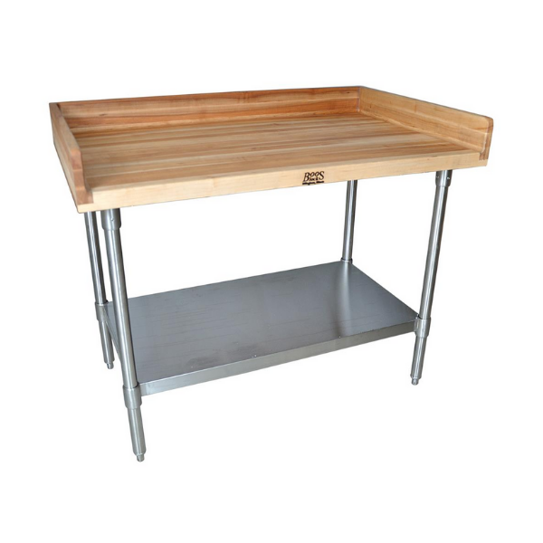 BK Resources (MBTS-4836) Hard Maple Bakers 4" 3-Sided Riser Table 48 X 36