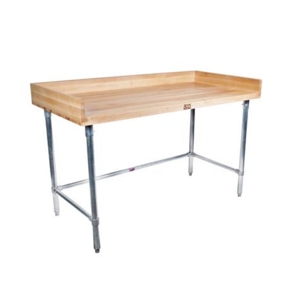 BK Resources (MBTGOB-4830) Hard Maple Bakers 4" 3-Sided Riser Table 48 X 30