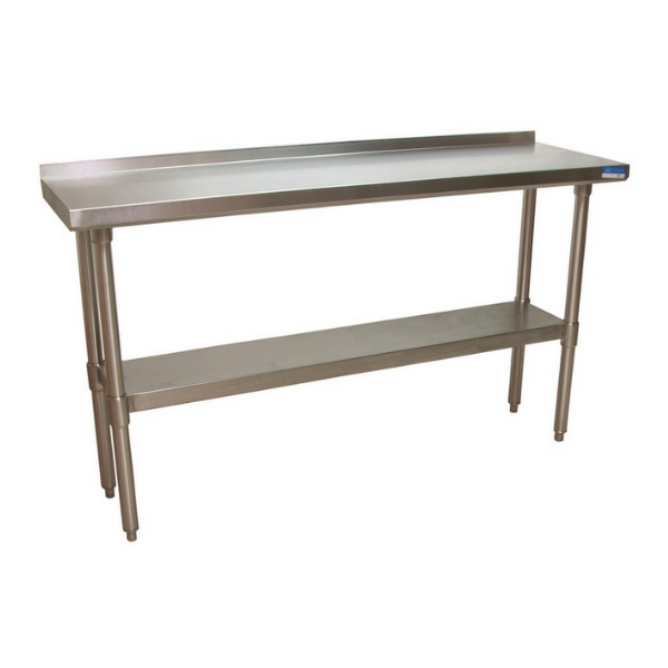 BK Resources (SVTR-1872) 18" X 72" T-430 18 GA Table Stainless Steel Top with 1.5" Riser