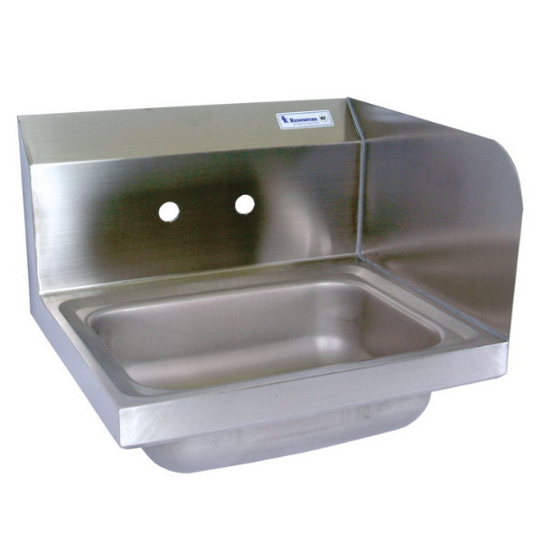 BK Resources (BKHS-W-1410-RS) SM Hand Sink 2 Hole 1-7/8" DR Right Side SS