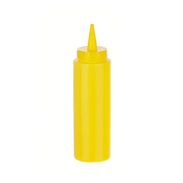Royal Industries (ROY SO 8 Y) 8 oz. Yellow Squeeze Bottle - 12/Pack