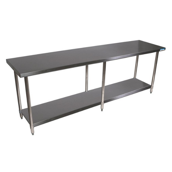 BK Resources (QVT-9630) 14 GA. T-304 96 X 30 Table Stainless Steel Base