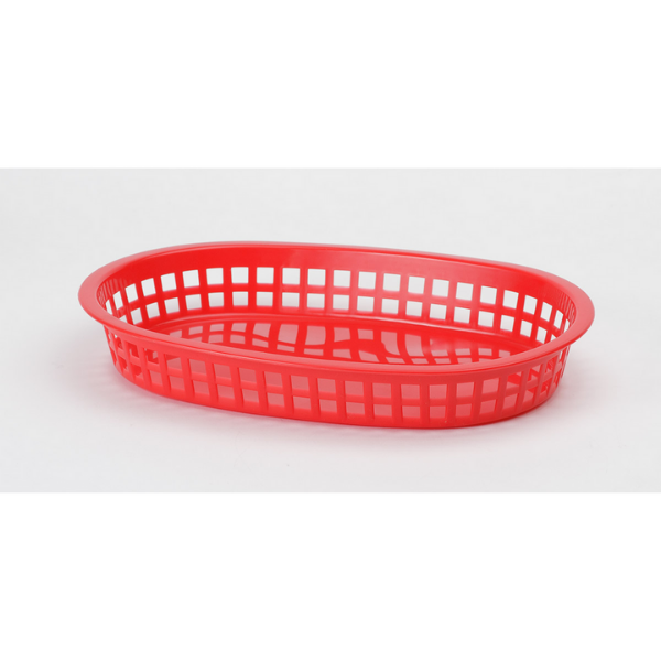 Royal Industries (DIN REB1105) Rectangle Food Basket Red - 36/Case