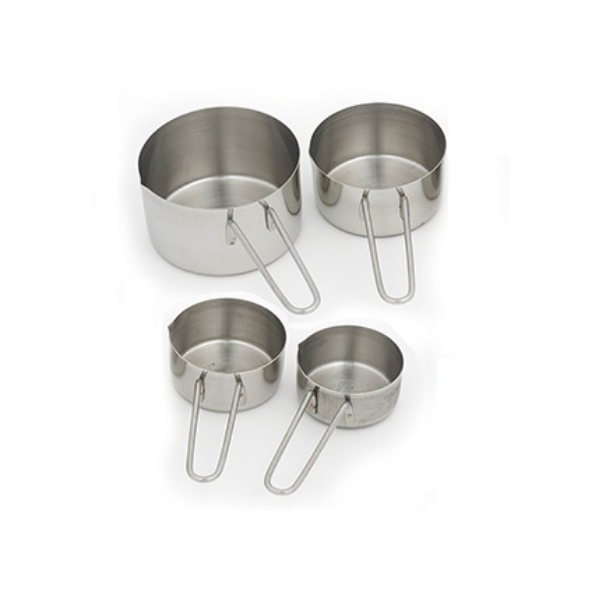 Royal Industries (ROY MCS) 4-Piece Stainless Steel Measuring Cup Set