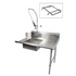 BK Resources (BKSDT-60-R-P2-G) 60" Soiled Dishtable Right Kit With Faucet