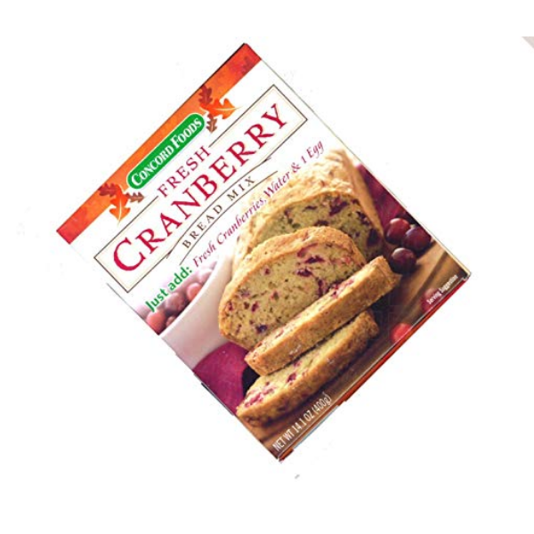 Concord Foods Fresh Cranberry Bread Mix (Value Pack of 6 Boxes) 14.1 oz. Boxes