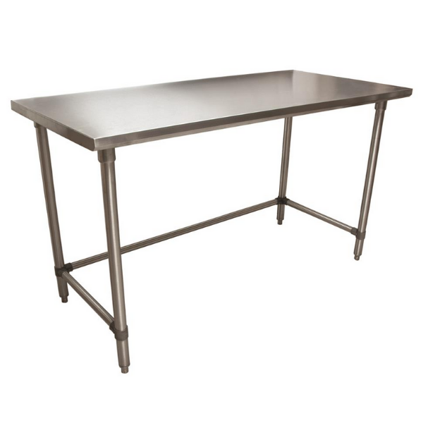 BK Resources (VTTOB-6024) 60" X 24" T-430 18 GA Stainless Steel Table Top Open Base