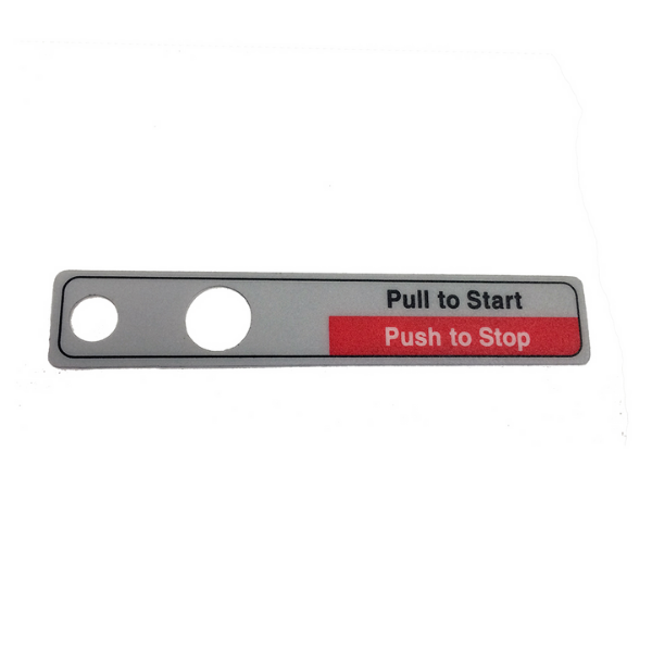 Hobart (H-735) 00-477735 Pull Start/Push Stop Label for 2000 Series