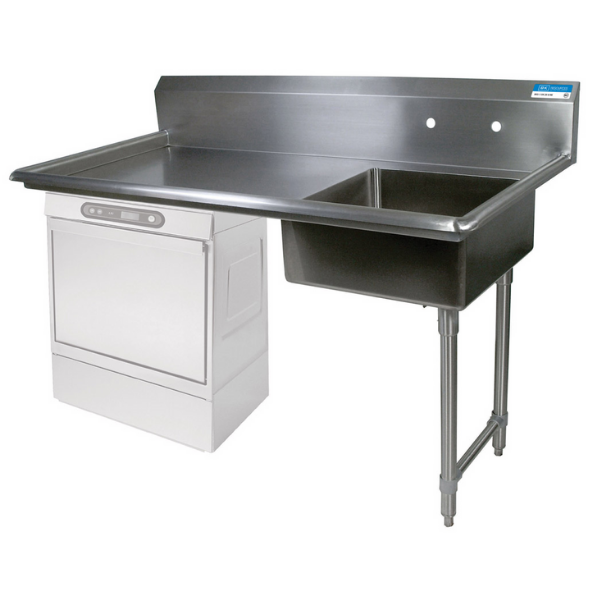 BK Resources (BKUCDT-50-R-SS) 18 GA.SS 50" Right Side Undercounter Dishtable