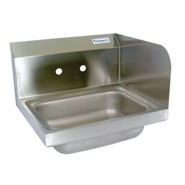 BK Resource BKHS-W-1410-RS Hand Sink w/ Right Side Splash Bowl Size 14" x 10" x 5" NSF