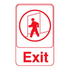 Royal Industries (ROY 695609) EXIT - Red Letters On A White Background, 6" x 9" Sign