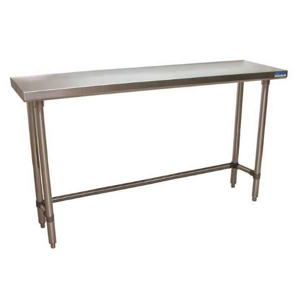 BK Resources (SVTOB-1872) 18" X 72" T-430 18 GA Stainless Steel Table Top Open Base