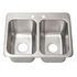BK Resources (DDI2-10141024-P-G) 18 GA. T-304 2 Compartment Drop-In Sink 10"X14"X10"D Bowls