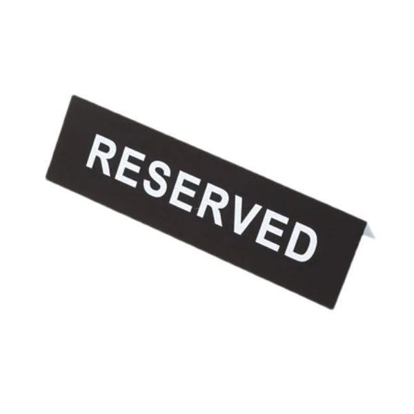 Royal Industries (ROY PRS) Reserved Sign, Plastic - 12/Pack