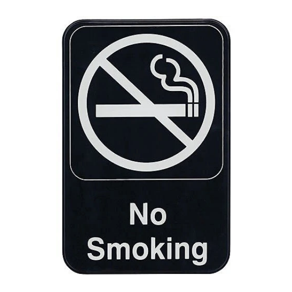Update International (S69-3BK) "No Smoking" Sign