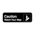 Royal Industries (ROY 394544)  Caution Watch Your Step, 3" x 9" Sign