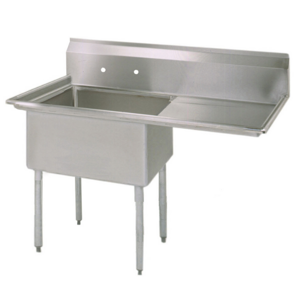 BK Resources 1 Compartment Sink 18 X 18 X 12D 18"RIGHT DB