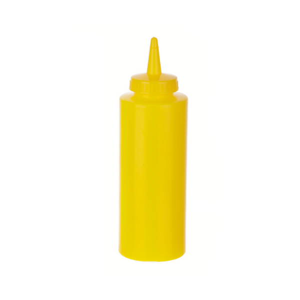 Royal Industries (ROY SO 12 Y) 12 oz. Yellow Squeeze Bottle - 12/Pack