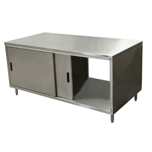 BK Resources (CST-3672S2) 36" X 72" Dual Sided Stainless Steel Chef Table