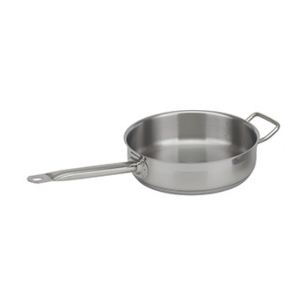 Royal Industries (ROY SS SAUTE 7) NSF Stainless Steel Saute Pan with Lid, 7 qt