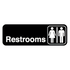 Royal Industries (ROY 394517) RESTROOMS , 3" x 9" Sign