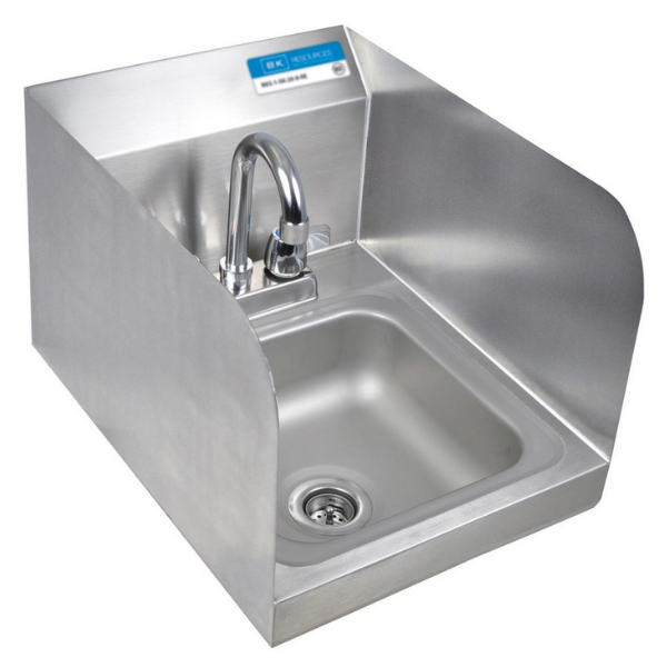 BK Resources (BKHS-D-SS-SS-P-G) DM Space Saver Hand Sink 2 Hole W SS & Faucet
