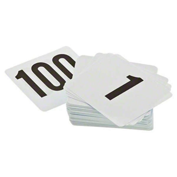 Update International PTN4/1-100 1-100 Plastic Table Numbers, 4 by 4-Inch