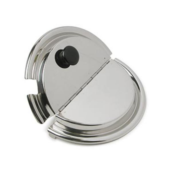 Royal Industries (ROY IST 8 1/2 HNC) Stainless Steel Hinged Inset Lid