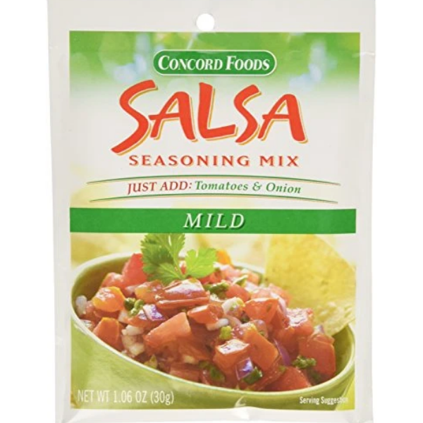 Concord Foods Mild Salsa Mix, 1.06-Ounce Pouches (VALUE Pack of 18 Pounces)