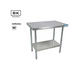 BK Resources T-430 Stainless Steel Flat Top Work Table w/ Galvanized leg & Undershelf NSF Approval VTT-1824-09