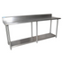 BK Resources (VTTR5-8424) 84" X 24" T-430 18 GA Table Stainless Steel Top 5" Riser