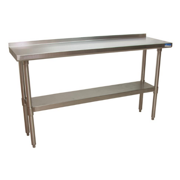 BK Resources (VTTR-1872) 18" X 72" T-430 18 GA Table Stainless Steel Top 1.5" Riser