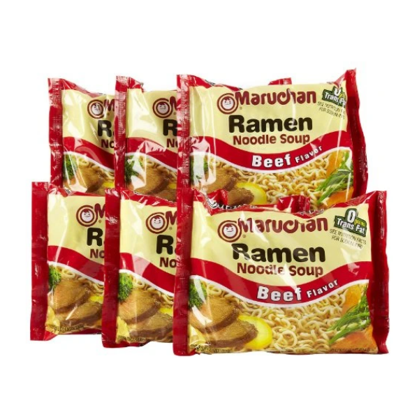 Maruchan Ramen Beef Flavor - 3 oz - 6 Pack