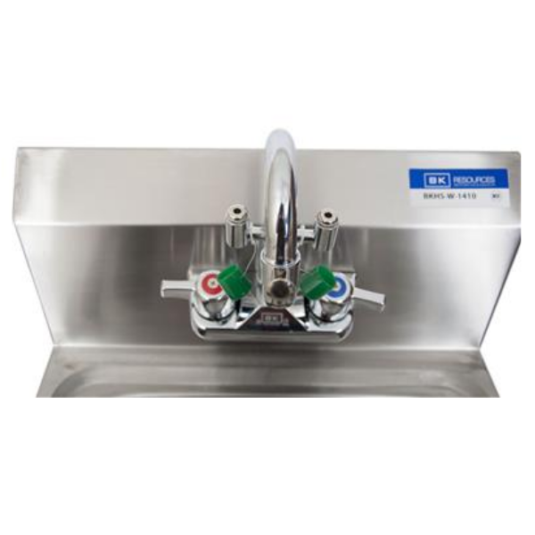BK Resources (BKHS-W-1410EY-P-G) SM Hand Sink with Eye Wash Station