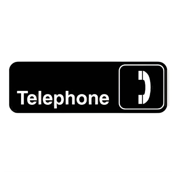 Royal Industries (ROY 394540) TELEPHONE, 3" x 9" Sign