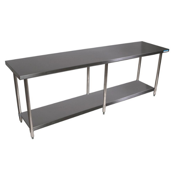 BK Resources (SVT-1896) 18" X 96" T-430 18 GA Stainless Steel Table Top and Base