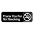 Royal Industries (ROY 394521) Thank You For Not Smoking, 3" x 9" Sign