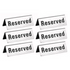 Reserved Table Signs 4.75x1.75 - 6 Pack