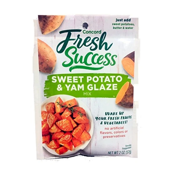 Concord Yam or Sweet Potato Glaze Mix (Dry), 2-Ounce Pouches (Pack of 18)