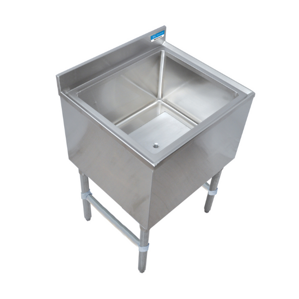 24X 21 Ice Bin & Lid w/ 8 Circuit Cold Plate Stainless Steel w/ Drain