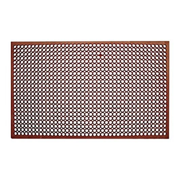 Update International FM-35R Red Rubber Floor Mat 3' x 5' G - Sold in Quantities of 25 Each Only