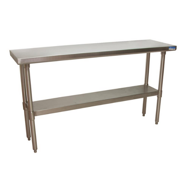 BK Resources (SVT-1860) 18" X 60" T-430 18 GA Stainless Steel Table Top and Base