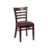 Royal Industries (ROY 8001 W BRN) Ladder Back Chair, Walnut Finish, Upholstered Seat