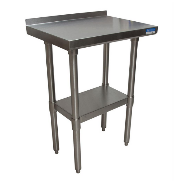 BK Resources (VTTR-1830) 18" X 30" T-430 18 GA Table Stainless Steel Top 1.5" Riser